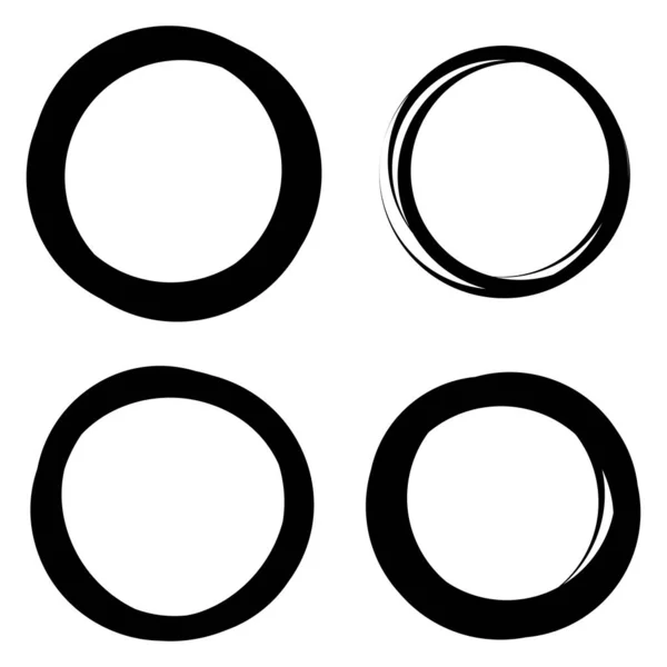 Willekeurige Cirkels Ringen Rond Element — Stockvector