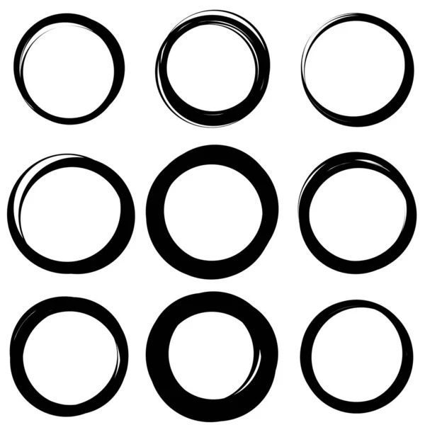 Random Circles Rings Circular Element — Vettoriale Stock