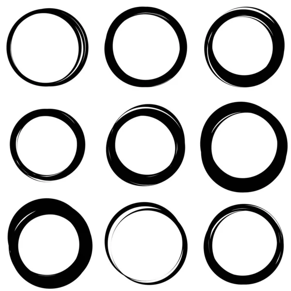 Zufällige Kreise Ringe Kreisförmiges Element — Stockvektor
