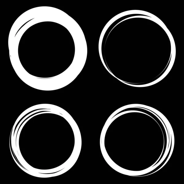 Willekeurige Cirkels Ringen Rond Element — Stockvector