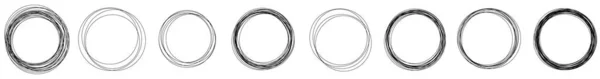 Zufällige Kreise Ringförmige Elemente Bestandsvektorillustration Clip Art Grafiken — Stockvektor