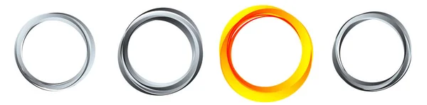 Willekeurige Cirkels Ringen Rond Element Voorraad Vector Illustratie Clip Art — Stockvector