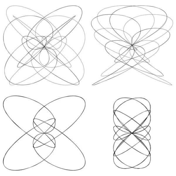 Abstract Line Drawing Line Art Formation Structure — 스톡 벡터