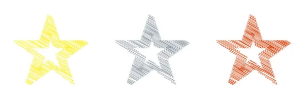 Drawn Sketch Star Line Drawing Star Element Stock Vector Illustration — стоковый вектор