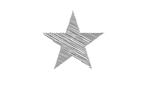 Drawn Sketch Star Line Drawing Star Element — Vetor de Stock