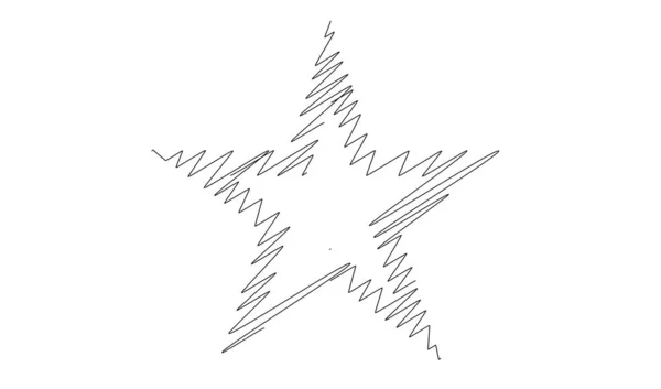 Çizilmiş Eskiz Yıldızı Çizgi Çizen Yıldız Ögesi — Stok Vektör