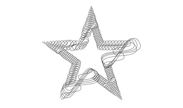 Drawn Sketch Star Line Drawing Star Element — Archivo Imágenes Vectoriales