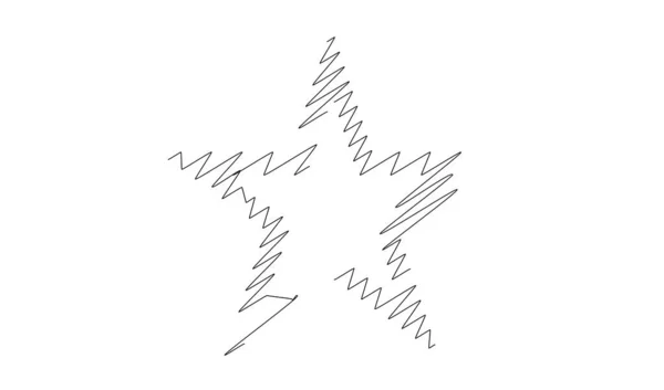 Ritad Skissstjärna Linjedragande Stjärnelement — Stock vektor