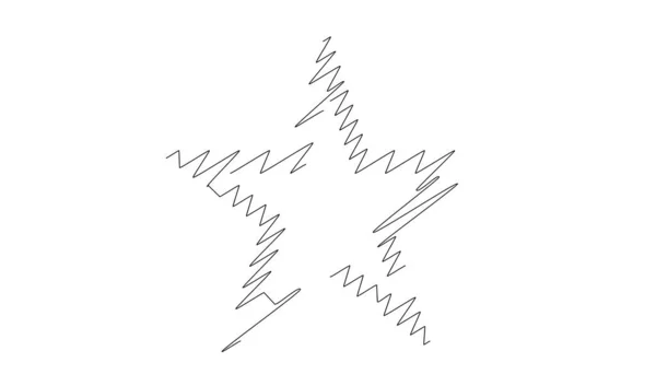 Drawn Sketch Star Line Drawing Star Element — 스톡 벡터