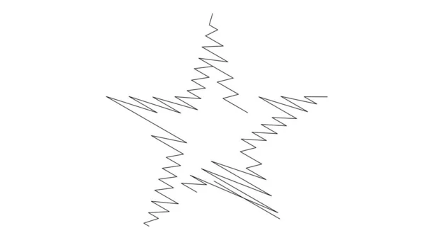 Drawn Sketch Star Line Drawing Star Element — Stock vektor