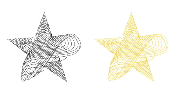 Çizilmiş, eskiz yıldızı. Çizgi çizen yıldız ögesi