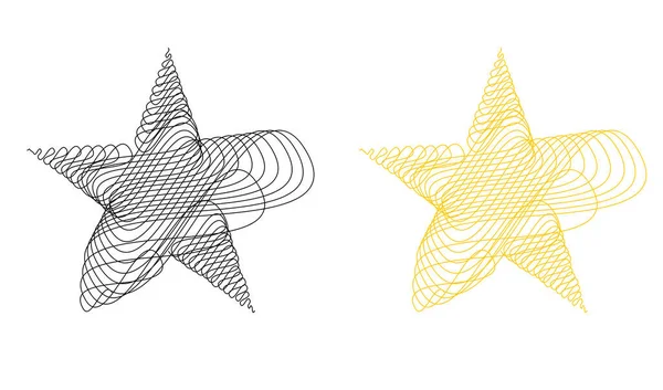 Çizilmiş, eskiz yıldızı. Çizgi çizen yıldız ögesi
