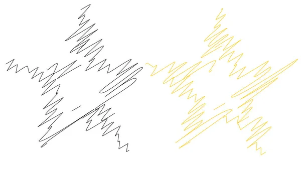 Малюнок Ескізна Зірка Елемент Зображення Зірки Лінії — стоковий вектор