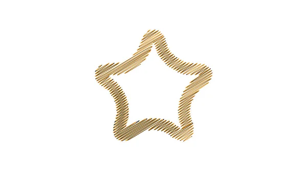 Estrela Desenhada Desenhada Linha Desenho Elemento Estrela — Vetor de Stock