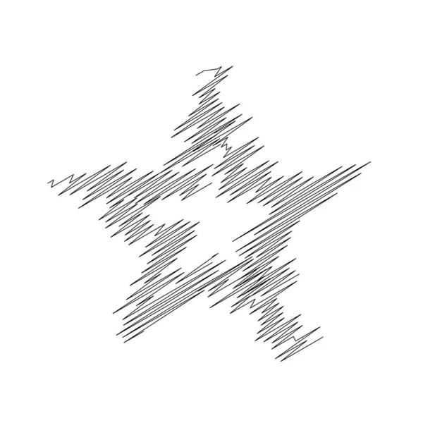 Çizilmiş, eskiz yıldızı. Çizgi çizen yıldız ögesi