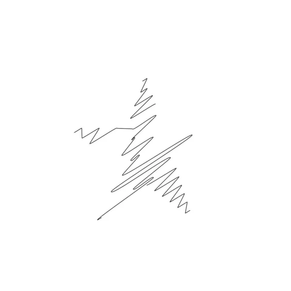 Малюнок Ескізна Зірка Елемент Зображення Зірки Лінії — стоковий вектор