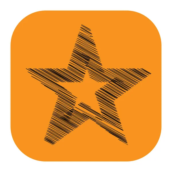 Çizilmiş, eskiz yıldızı. Çizgi çizen yıldız ögesi