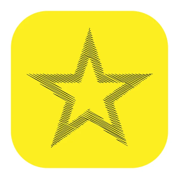 Çizilmiş, eskiz yıldızı. Çizgi çizen yıldız ögesi