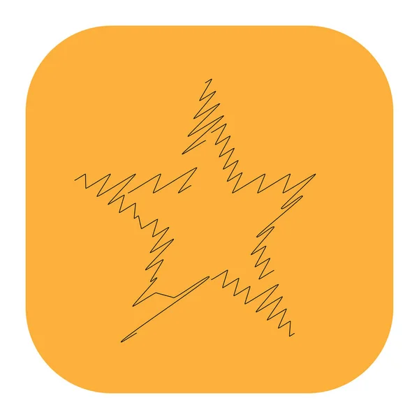 Drawn Sketch Star Line Drawing Star Element — Image vectorielle