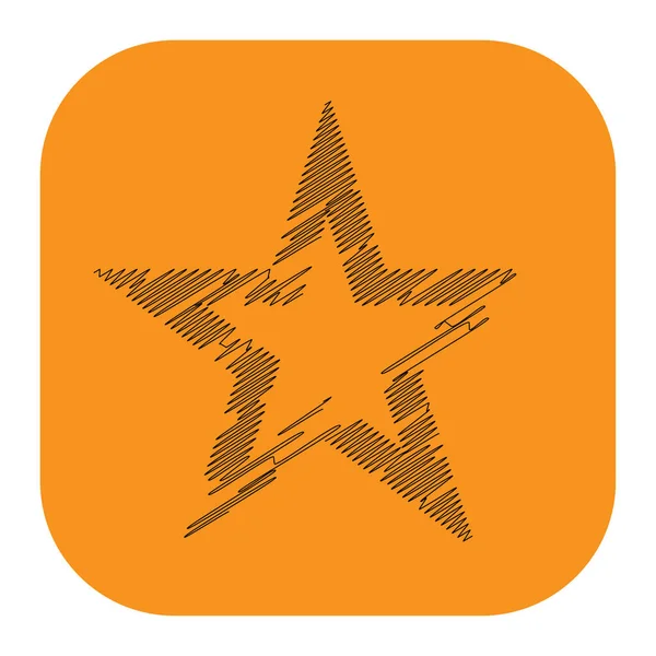 Çizilmiş, eskiz yıldızı. Çizgi çizen yıldız ögesi