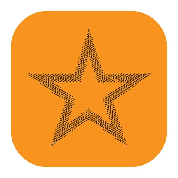 Çizilmiş, eskiz yıldızı. Çizgi çizen yıldız ögesi