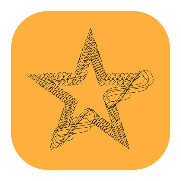 Çizilmiş, eskiz yıldızı. Çizgi çizen yıldız ögesi