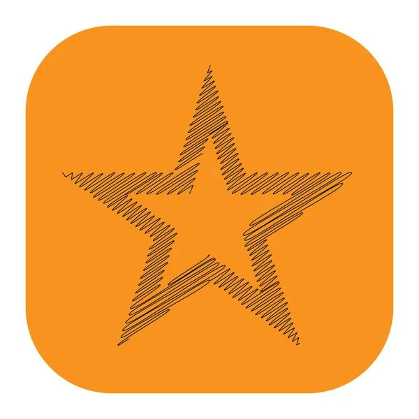 Çizilmiş, eskiz yıldızı. Çizgi çizen yıldız ögesi