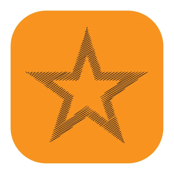 Çizilmiş, eskiz yıldızı. Çizgi çizen yıldız ögesi