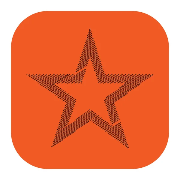 Çizilmiş, eskiz yıldızı. Çizgi çizen yıldız ögesi