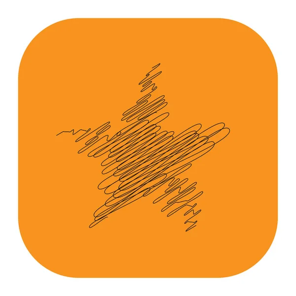 Çizilmiş, eskiz yıldızı. Çizgi çizen yıldız ögesi