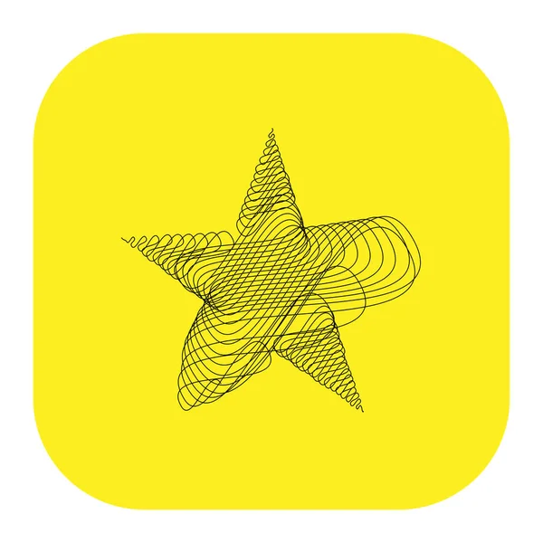 Çizilmiş, eskiz yıldızı. Çizgi çizen yıldız ögesi