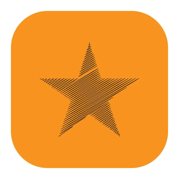 Çizilmiş, eskiz yıldızı. Çizgi çizen yıldız ögesi