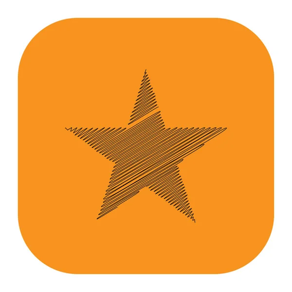 Çizilmiş, eskiz yıldızı. Çizgi çizen yıldız ögesi