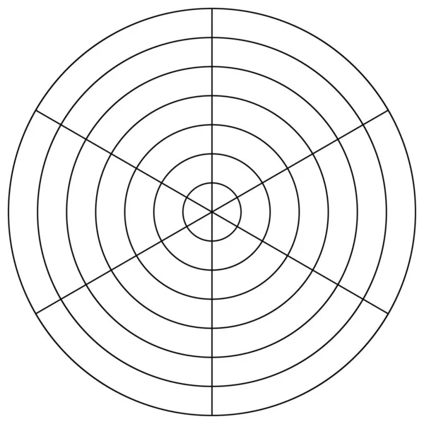 Konvergente Radiale Kreisförmige Linien — Stockvektor