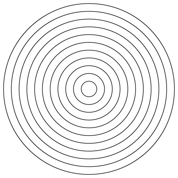 Converging Radial Circular Lines Element — Vetor de Stock