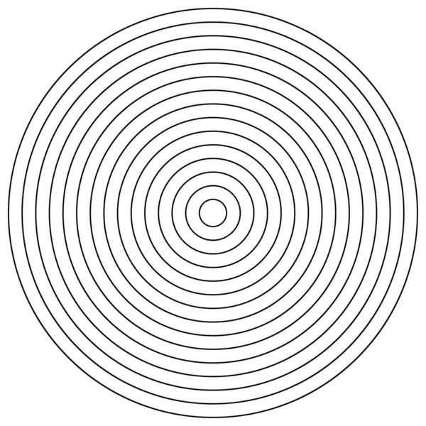 Konvergerande Radiella Cirkulära Linjer Element — Stock vektor