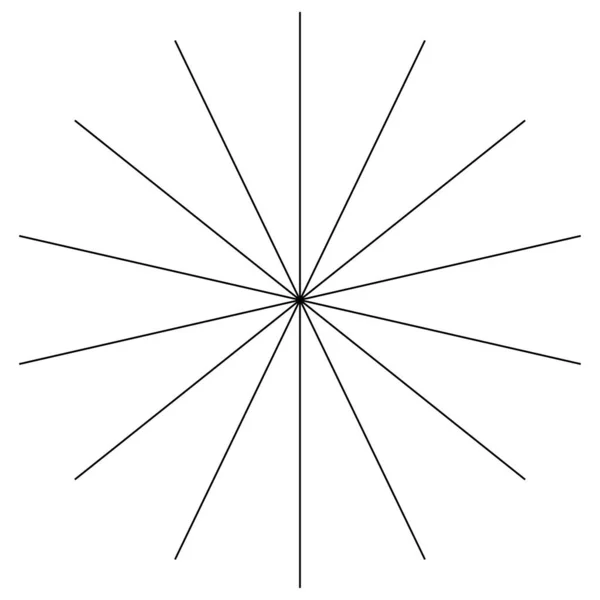 Converging Radial Circular Lines Element — Stock vektor