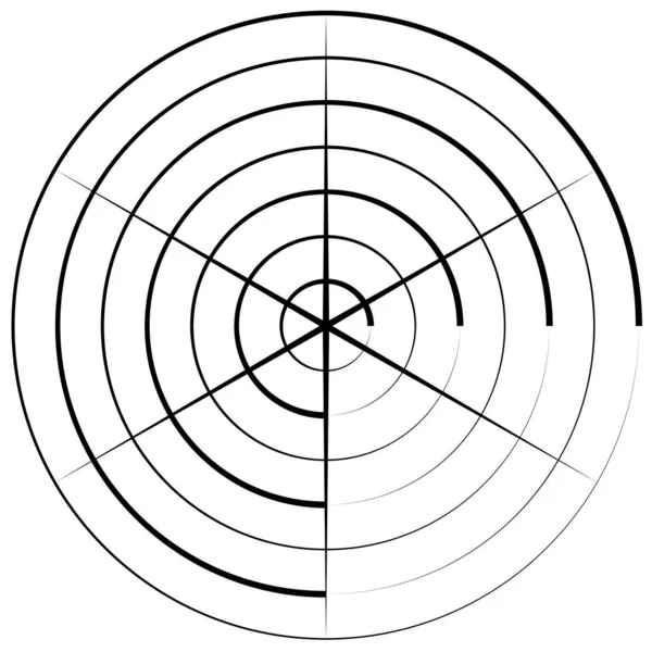 Radyal, dairesel çizgiler ögesi birleştiriliyor