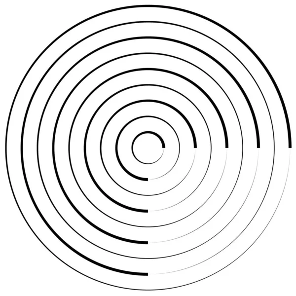 放射状 円形の線の要素を変換 — ストックベクタ