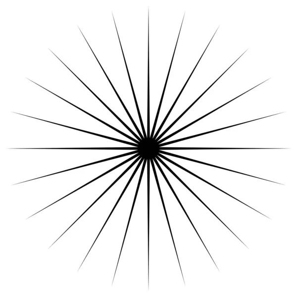 Converging Radial Circular Lines Element — Stockový vektor