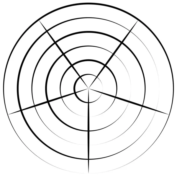Конвертування Радіальних Круглих Ліній Елемента — стоковий вектор