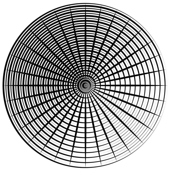 Converging Radial Circular Lines Element — Stok Vektör