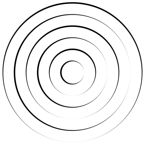 Converging Radial Circular Lines Element — Vetor de Stock