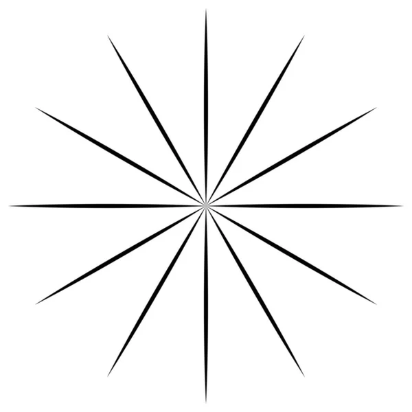 Converging Radial Circular Lines Element — 图库矢量图片