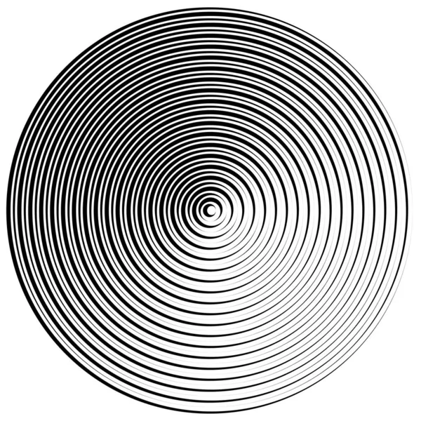 Converging Radial Circular Lines Element — Vettoriale Stock