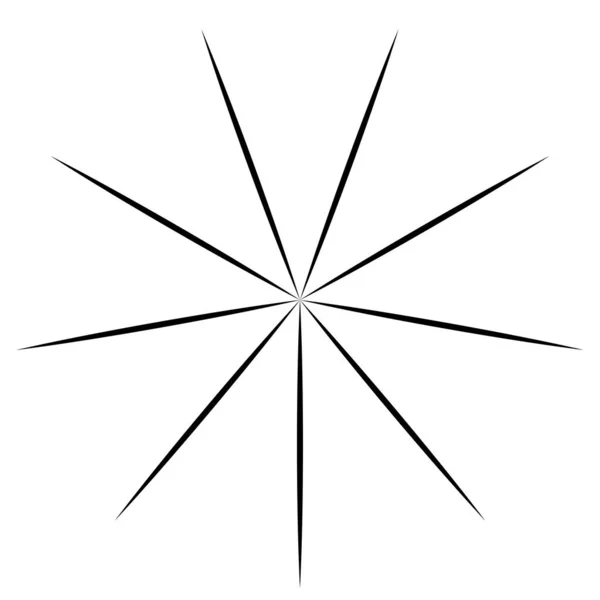 圆形线元素的收敛 — 图库矢量图片