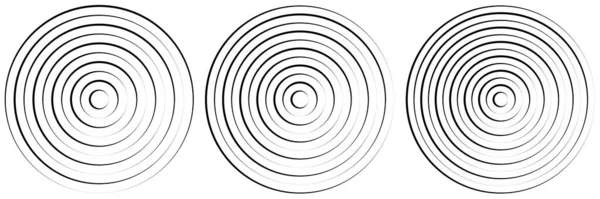 Konvergerande Radiella Cirkulära Linjer Element Stock Vektor Illustration Klipp Art — Stock vektor