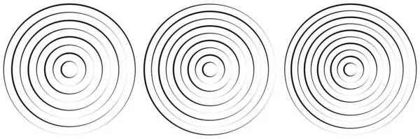 Converging Radial Circular Lines Element Stock Vector Illustration Clip Art — Διανυσματικό Αρχείο