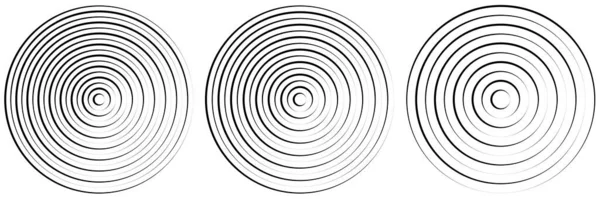 Élément Lignes Radiales Circulaires Convergentes Illustration Vectorielle Stock Graphiques Clip — Image vectorielle