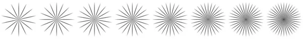 Converging Radial Circular Lines Element Stock Vector Illustration Clip Art — Vetor de Stock